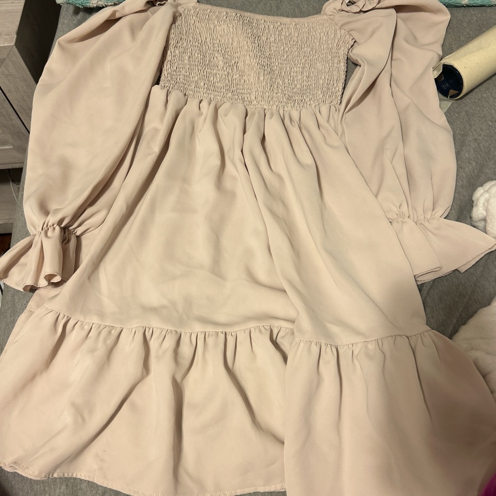 cream dress